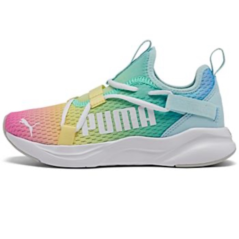 Puma Girls Rainbow SoftRide Rift Slip on sneaker